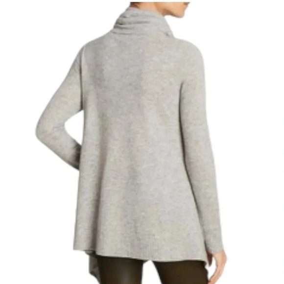 C by Bloomingdale’s 100% 2 ply Cashmere Cowl neck sweater gray size M - Picture 3 of 12